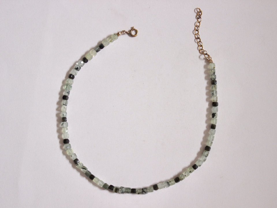 Handmade Prehnite Gemstone Choker Necklace